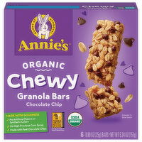 Annie's Organic Chewy Chocolate Chip Granola Bars - 6 Each