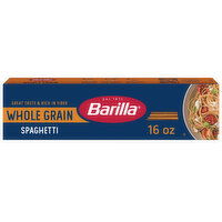 Barilla Whole Grain Spaghetti - Non-GMO Pasta Made With 100% Whole Grain Durum Wheat - Great Source of Fiber, 16 Ounce