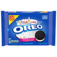 Oreo Sandwich Cookies, Birthday Cake Flavor Creme, Chocolate, Family Size