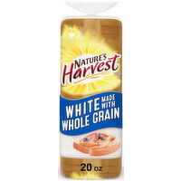 Nature's Harvest White made with Whole Grain Plain Bread, 20 oz - 20 Ounce