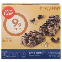 Fiber One Chewy Bars, Oats & Chocolate, 5 Each