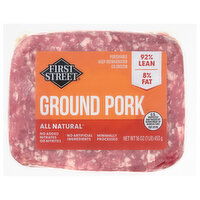 First Street 92%/8% Ground Pork - 16 Ounce