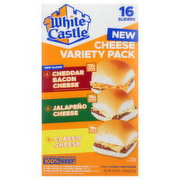 White Castle Jalapeno Cheese/Classic Cheese/Cheddar Bacon Cheese Sliders Variety Pack