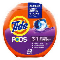 Tide PODS Liquid Laundry Detergent Pacs, Spring Meadow Scent - 42 Each