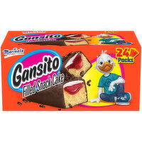 Marinela Strawberry Chocolate Flavored Covered Filled Snack Cake, 24 packs, (1 ct each), 42.24 lbs Case - 24 Each