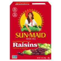 Sun-Maid Raisins, Sun-Dried, California, 12 Ounce