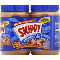 Skippy Peanut Butter, Extra Crunchy, Twin Pack - 2 Each