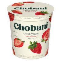 Chobani Yogurt, Greek, Nonfat, Blended, Strawberry - 32 Ounce