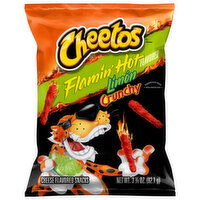 Cheetos Cheese Flavored Snacks, Flamin' Hot Limon Flavored, Crunchy, 3.25 Ounce