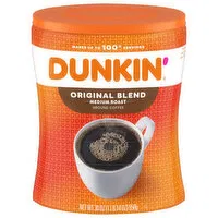 Dunkin' Coffee, Ground, Medium Roast, Original Blend, 30 Ounce