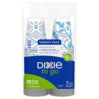 Dixie 12 Oz Insulated Paper Cups & Lids Variety Pack - 26 Each