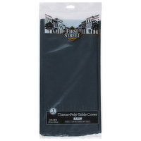 First Street Table Cover, Tissue-Poly, Black Velvet, 3-Ply - 1 Each