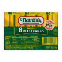 Nathan's Famous Beef Franks, Skinless - 8 Each