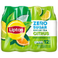 Lipton Green Tea, Diet, Citrus - 12 Each