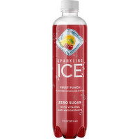 Sparkling Ice Sparkling Water, Zero Sugar, Fruit Punch - 17 Fluid ounce