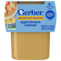 Gerber Sitter (6+ Months) Breakfast Blends Apple Banana Oatmeal - 2 Each