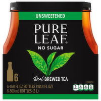 Pure Leaf Brewed Tea, No Sugar, Unsweetened, 6 Each