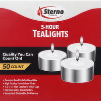 Sterno Tealights, 5-Hour - 50 Each