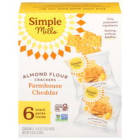 Simple Mills Crackers, Almond Flour, Farmhouse Cheddar - 6 Each