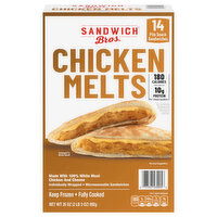 Sandwich Bros. Pita Snack Sandwiches, Chicken Melts, 14 Each