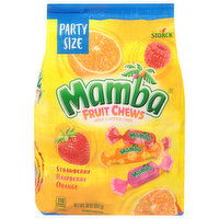 Mamba Strawberry/Raspberry/Orange Fruit Chews Party Size - 30 Ounce
