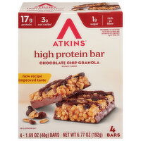 Atkins Chocolate Chip Granola High Protein Bar - 4 Each