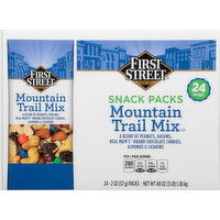 First Street Trail Mix, Mountain, Snack Packs - 24 Ounce