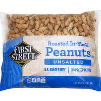 First Street Peanuts, Roasted In-Shell, Unsalted - 48 Ounce