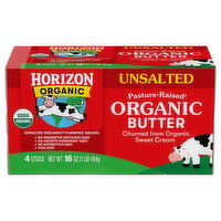 Horizon Organic Butter, Organic, Unsalted - 16 Ounce