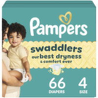 Pampers Diapers, Size S4 - 66 Each