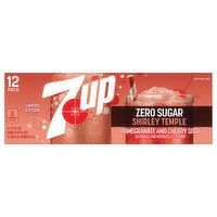 7-UP Soda, Zero Sugar, Shirley Temple, Pomegranate and Cherry, 12 Pack - 144 Ounce