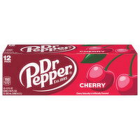 Dr Pepper Soda, Cherry, 12 Pack