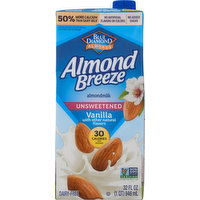 Almond Breeze Almondmilk, Vanilla, Unsweetened, 32 Ounce