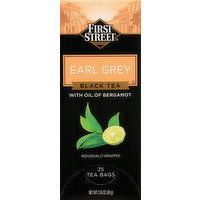 First Street Black Tea, Earl Grey, Bags, 25 Each