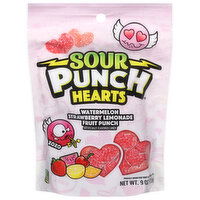 Sour Punch Hearts, Watermelon/Strawberry/Lemonade/Fruit Punch - 9 Ounce