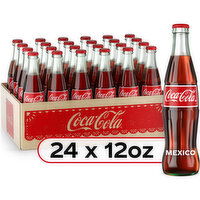 Coca-Cola  Mexican Coke Soda Soft Drink, Cane Sugar - 24 Each