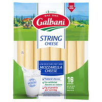 Galbani Low Moisture Part Skim Mozzarella String Cheese - 16 Ounce