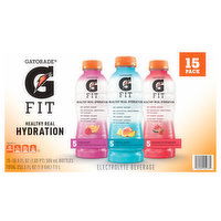 Gatorade Electrolyte Beverage, Assorted, 15 Pack - 253.5 Ounce