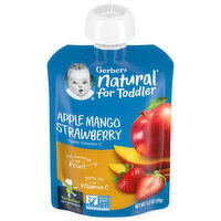 Gerber Apple Mango Strawberry, with Vitamin C, Toddler (12+ Months) - 3.5 Ounce