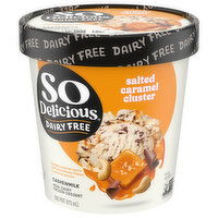 So Delicious Dairy Free Non-Dairy Cashewmilk Salted Caramel Cluster Frozen Dessert - 1 Pint