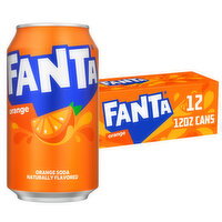 Fanta Orange Soda Cans - 12 Each