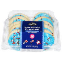 First Street Sugar Cookies, Patriotic Frosted, Soft & Delicious - 13.5 Ounce