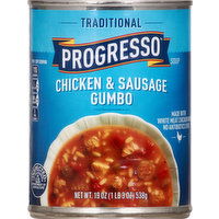 Progresso Soup, Chicken & Sausage Gumbo, Traditional - 19 Ounce