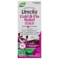 Nature's Way Syrup Umcka Ages 6+ Berry Flavored Cold & Flu Relief - 4 Fluid ounce