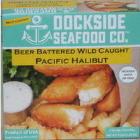 Dockside Seafood Co Beer Battered Pacific Halibut - 48 Ounce