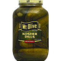 Mt Olive Dills, Kosher, Fresh Pack - 128 Ounce