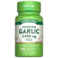 Nature's Truth Garlic, Odorless, 2400 mg, Quick Release Softgels, 120 Each