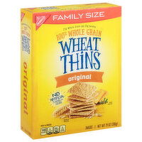 Wheat Thins Snacks, 100% Whole Grain, Original, Family Size, 14 Ounce