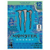 Monster Zero Sugar Ultra Blue Hawaiian Energy Drink - 4 Each