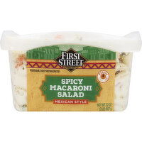 First Street Macaroni Salad, Spicy, Medium, Mexican Style - 32 Ounce